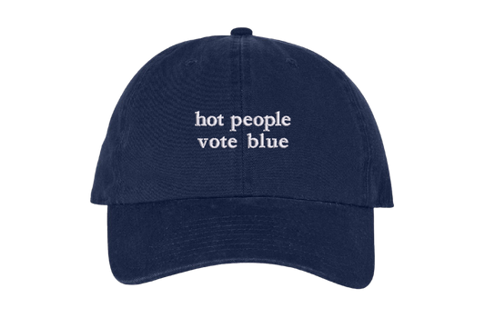 hot people vote blue hat